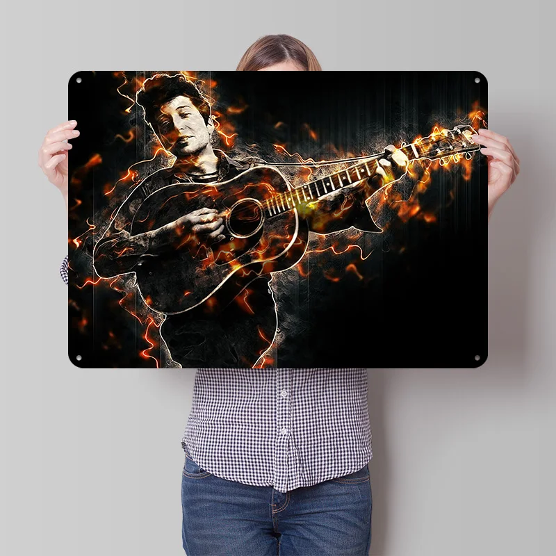 Bob Dylan Personalized 3D Textured Metal Poster Wall Art Vintage Tin Signs for Wand Deko Living Room Decoration Man Office Decor
