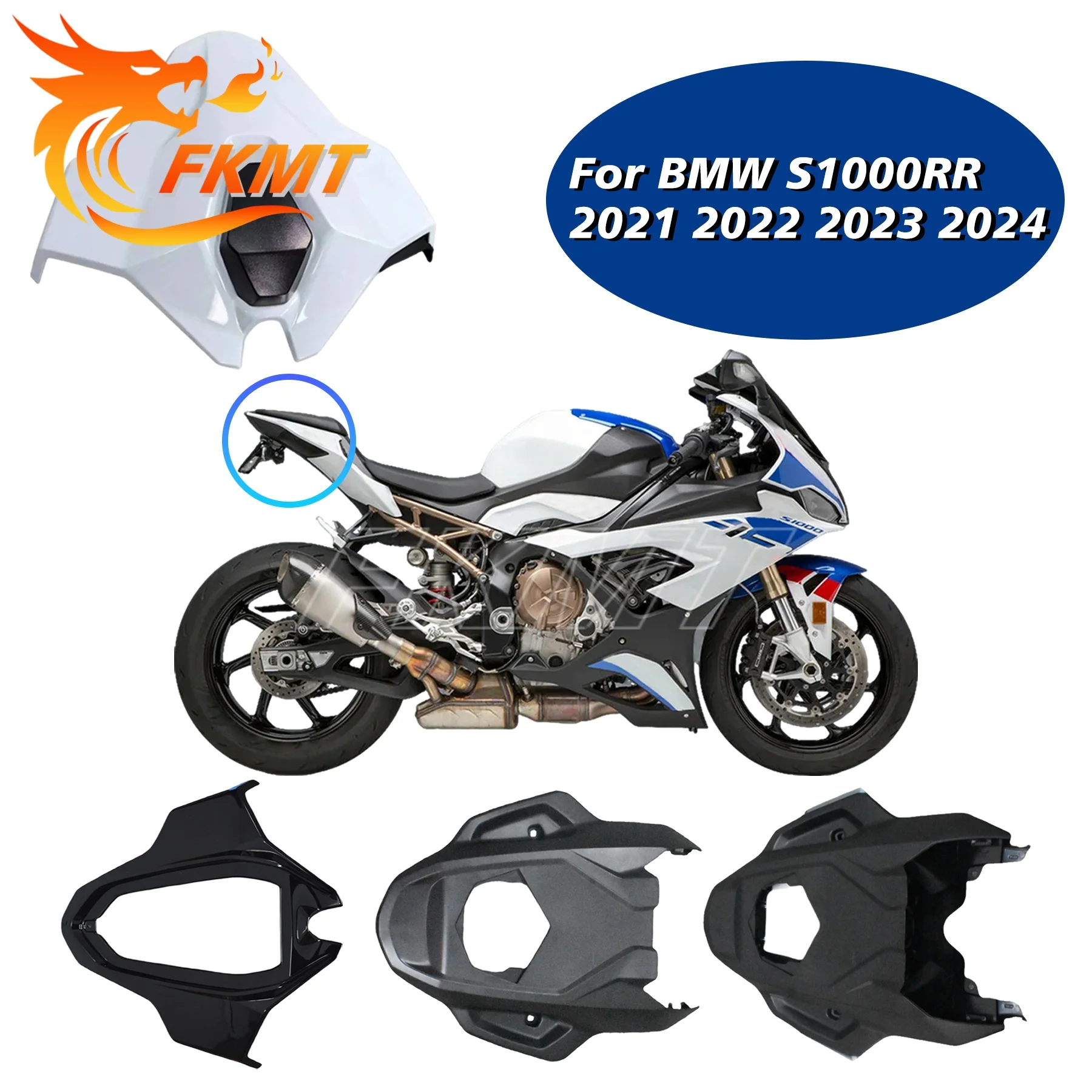 

Motorcycle Rear Passenger Cowl Seat Back Cover Fairing Part For BMW S1000RR S1000 RR S 1000RR 2021 2022 2023 2024
