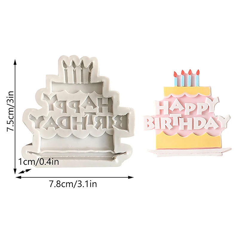 Buon compleanno lettere inglesi torta stampo in Silicone caramelle gelato stampo strumenti di cottura fai da te fondente pasticceria stampo al cioccolato
