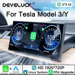 Cruscotto dello strumento da 8.9 pollici Heads Up Display per Tesla Model 3 Y Highland 2024 Carplay Android Auto HD schermo anteriore per Tesla