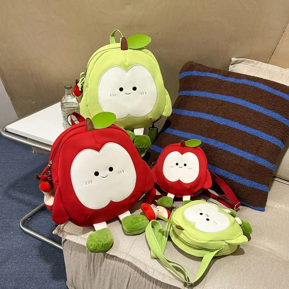 

Large Capacity Nylon Backpack Creative with Pendant Students School Bag Kawaii Knapsack Cartoon Fruits Crossbody Bag Travel