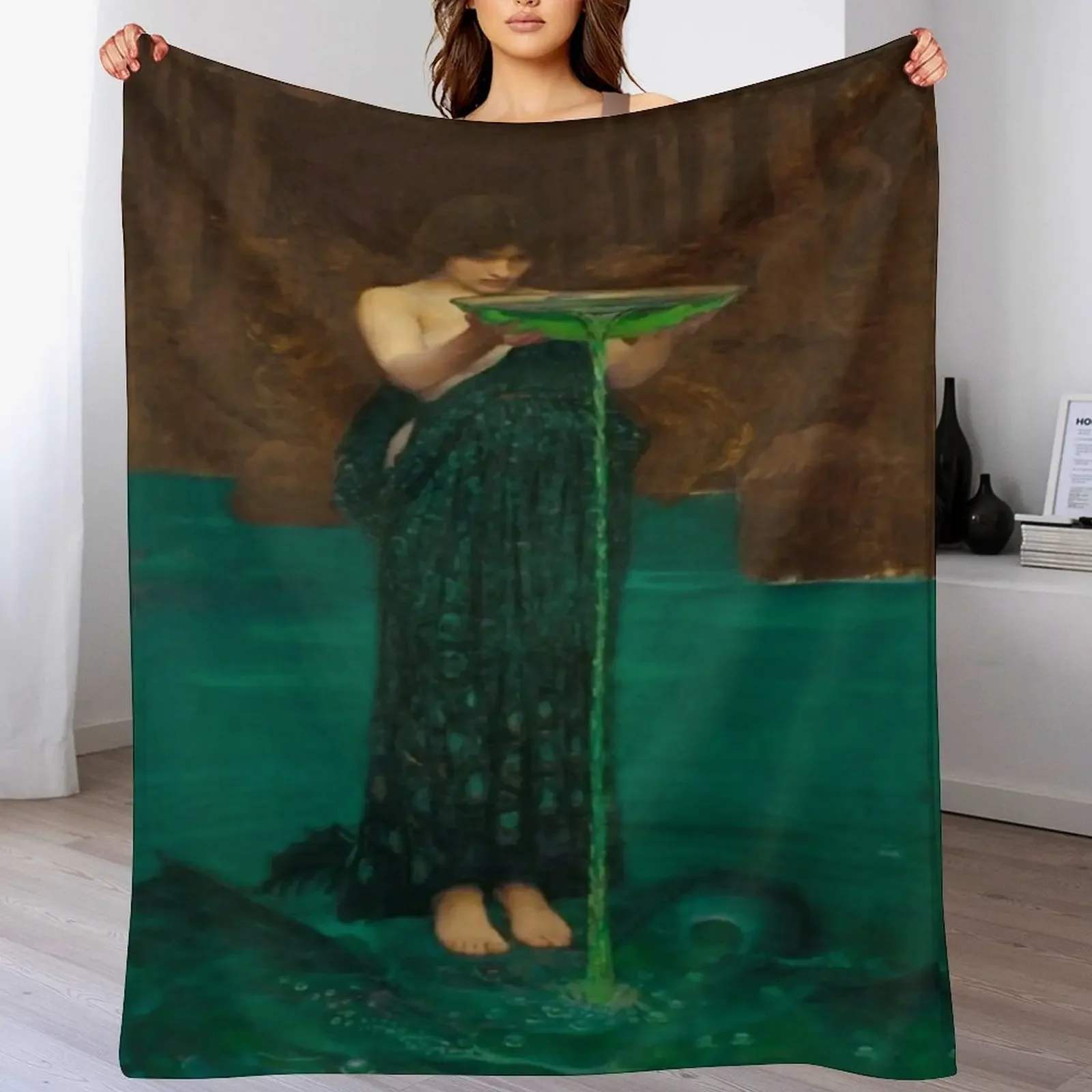 

John William Waterhouse - Circe Invidiosa Throw Blanket Warm Luxury Thicken Weighted Personalized Gift Blankets