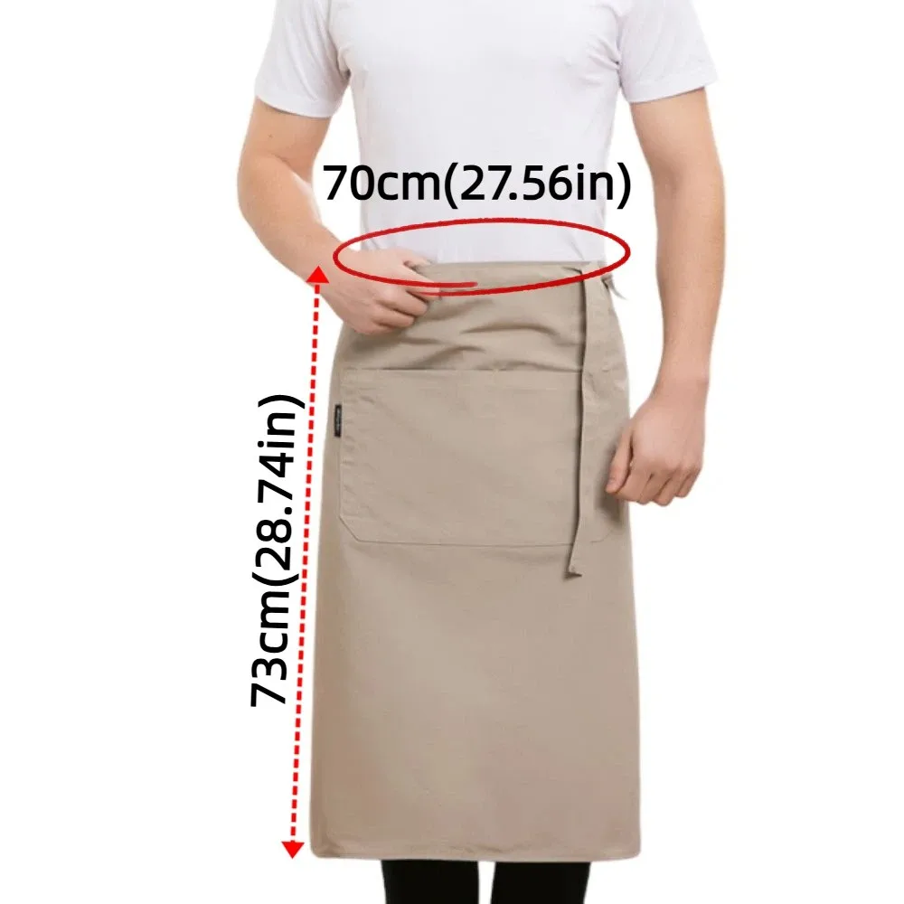 Antifouling halve schort Verstelbaar vetersluiting Ontwerp Ober Taille Schort met zakken Duurzaam Chef Uniform Restaurant