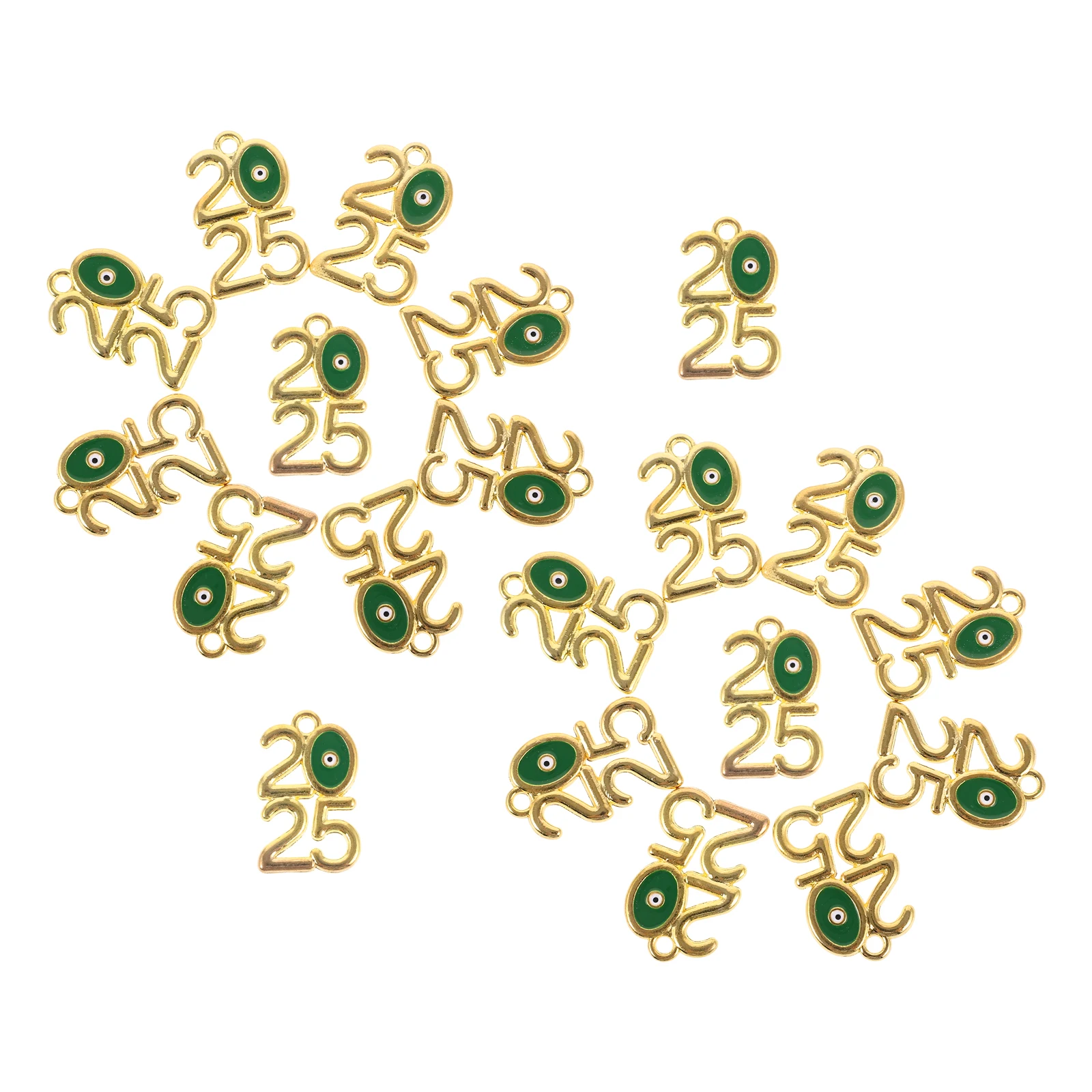 

20 шт., кулон с номером, сделай сам, 2025, новогодние подвески, изготовление ювелирных изделий для браслетов, ожерелья, аксессуары, кулон с номером