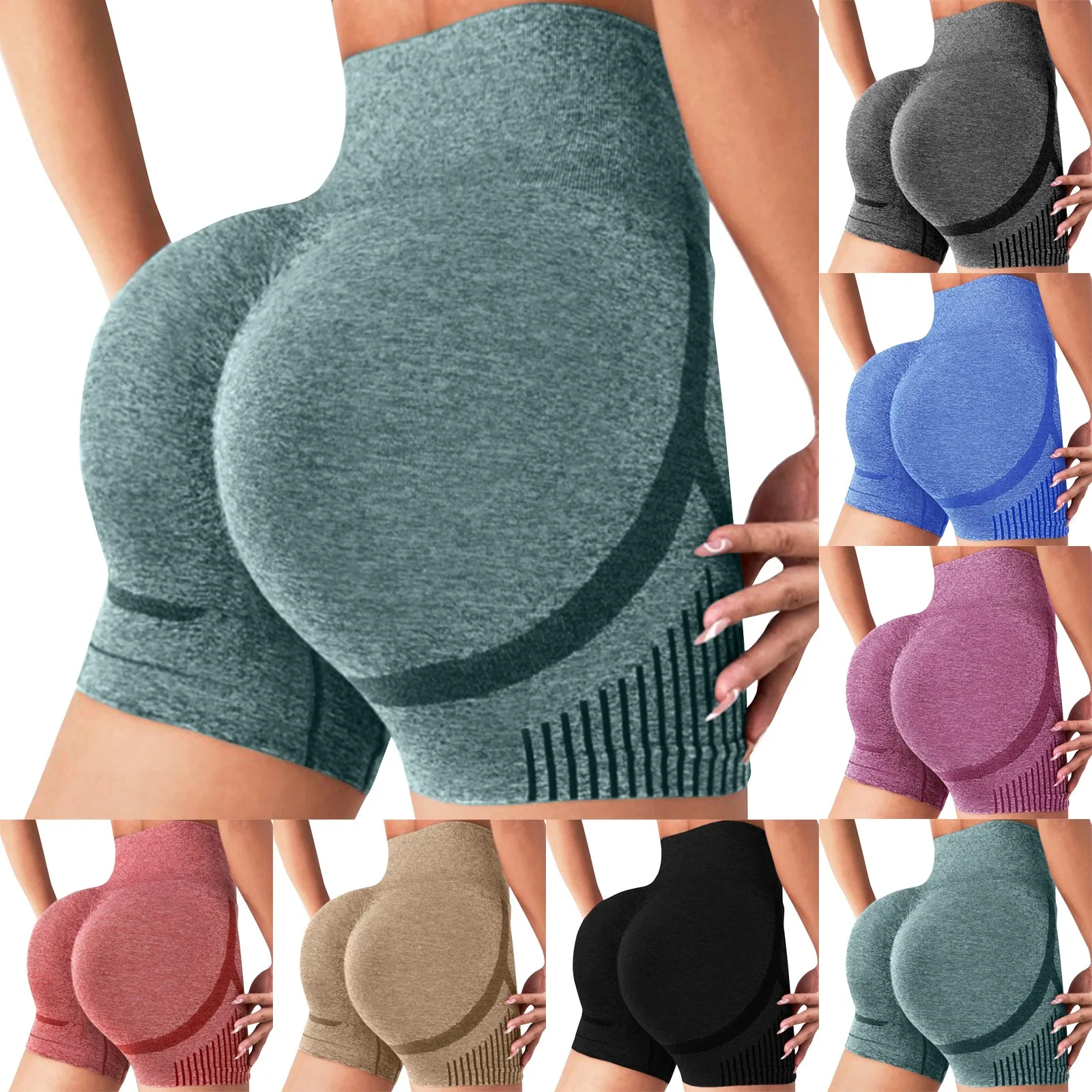 Yoga Shorts Cross-border Honey Buttocks Sports High Waist Abdomen Stretch Tight-fitting Quick-drying Fitness New