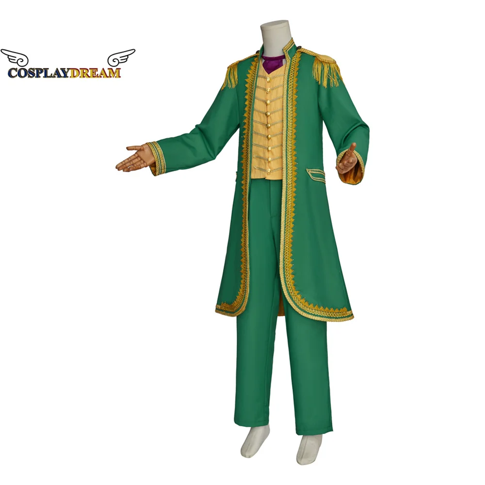 Jingle Jangle A Christmas Journey Cosplay Costume Medieval Men's Green Suit Performance Outfits Halloween Christmas Costume