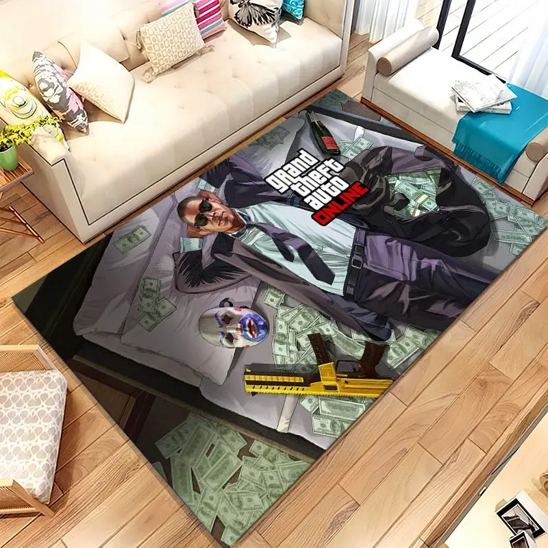 Game G-GTA San Andreas Soft Non-Slip Large Area Rug for Living Room,Bedroom Playroom Carpet Mat for Sofa,Home Decor Gift
