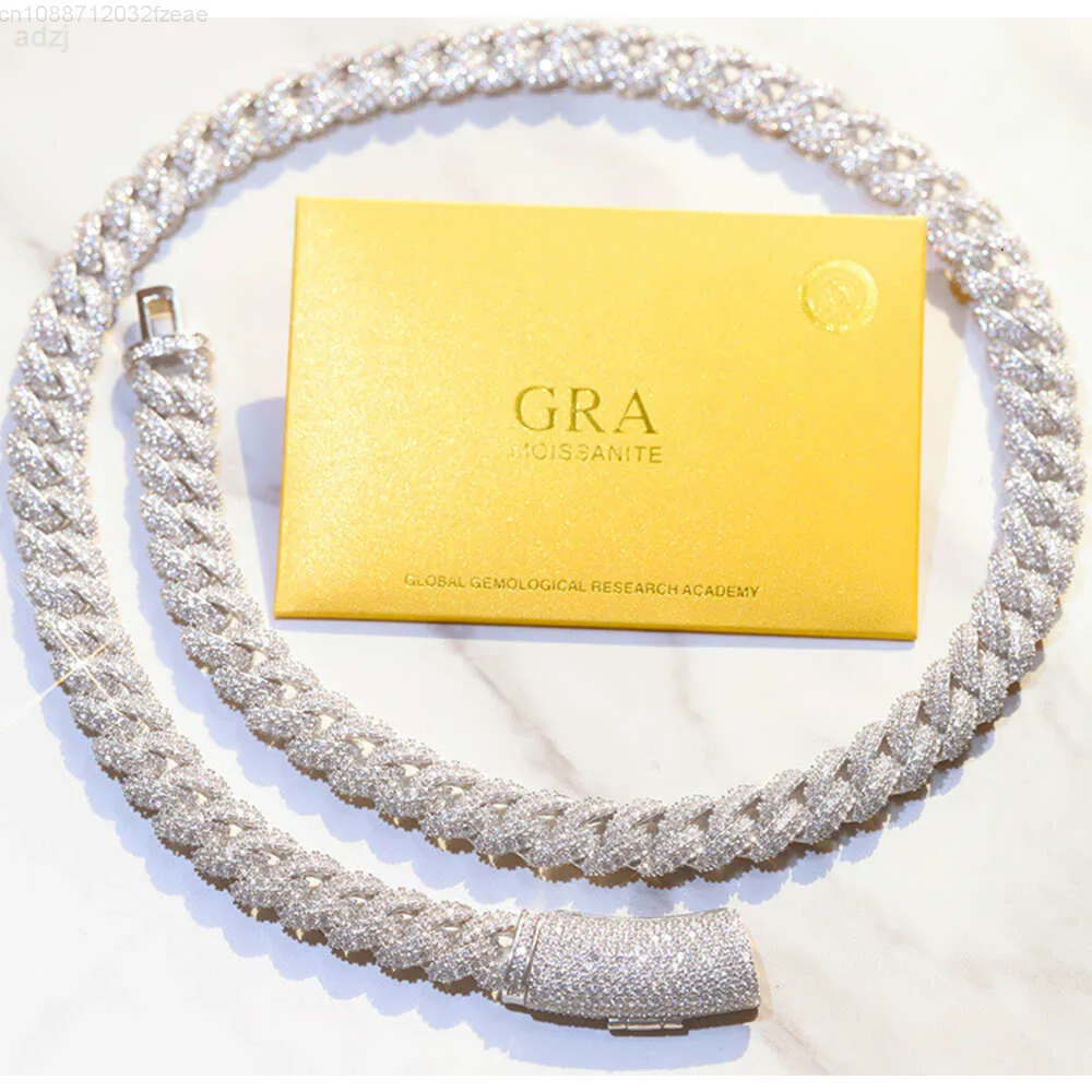 

Wholesale Moissanite Chain for Men 6mm 9mm 13mm Width 925 Silver Gold Plated Vvs Moissanite Diamond Cuban Link Chain