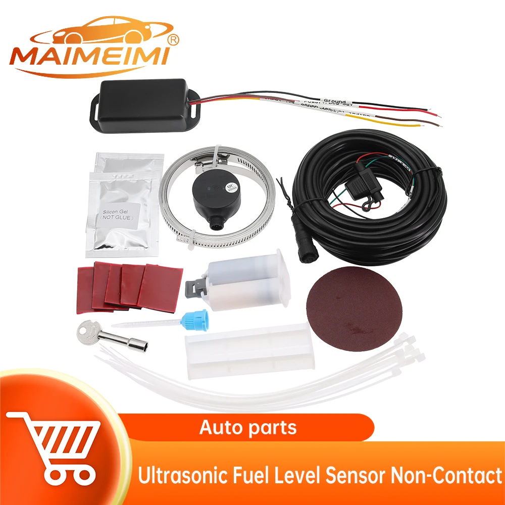 Fuel Level Sensor Non-Contact Fuel Level Gauge Ohm Ultrasonic Fit On Marine Boat Truck Car Punch-free Oil Liquid Indicator