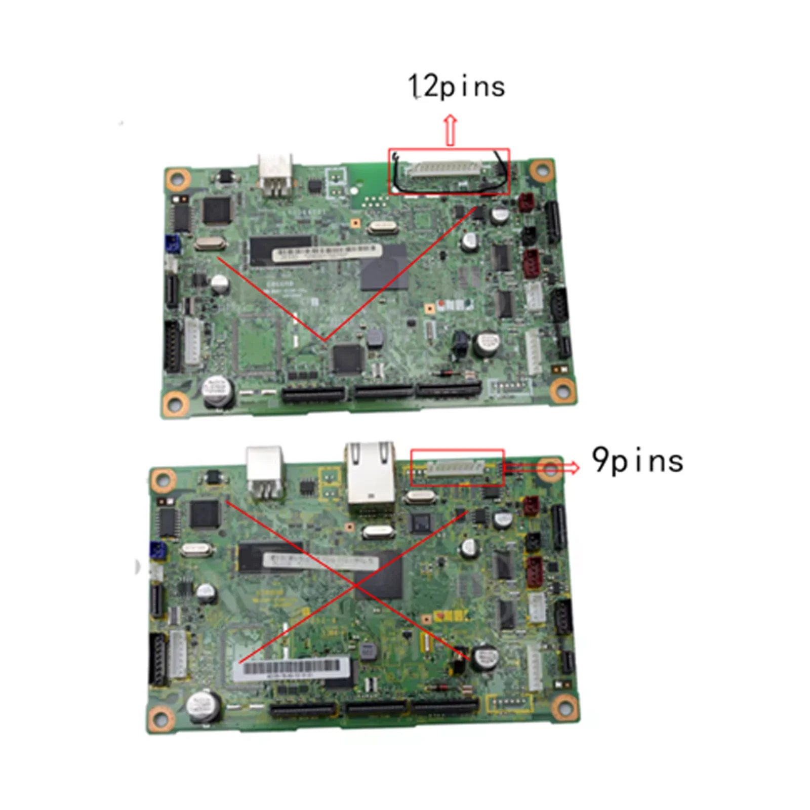 Placa base MFC 7360D de 12 pines compatible con Brother MFC-7360D