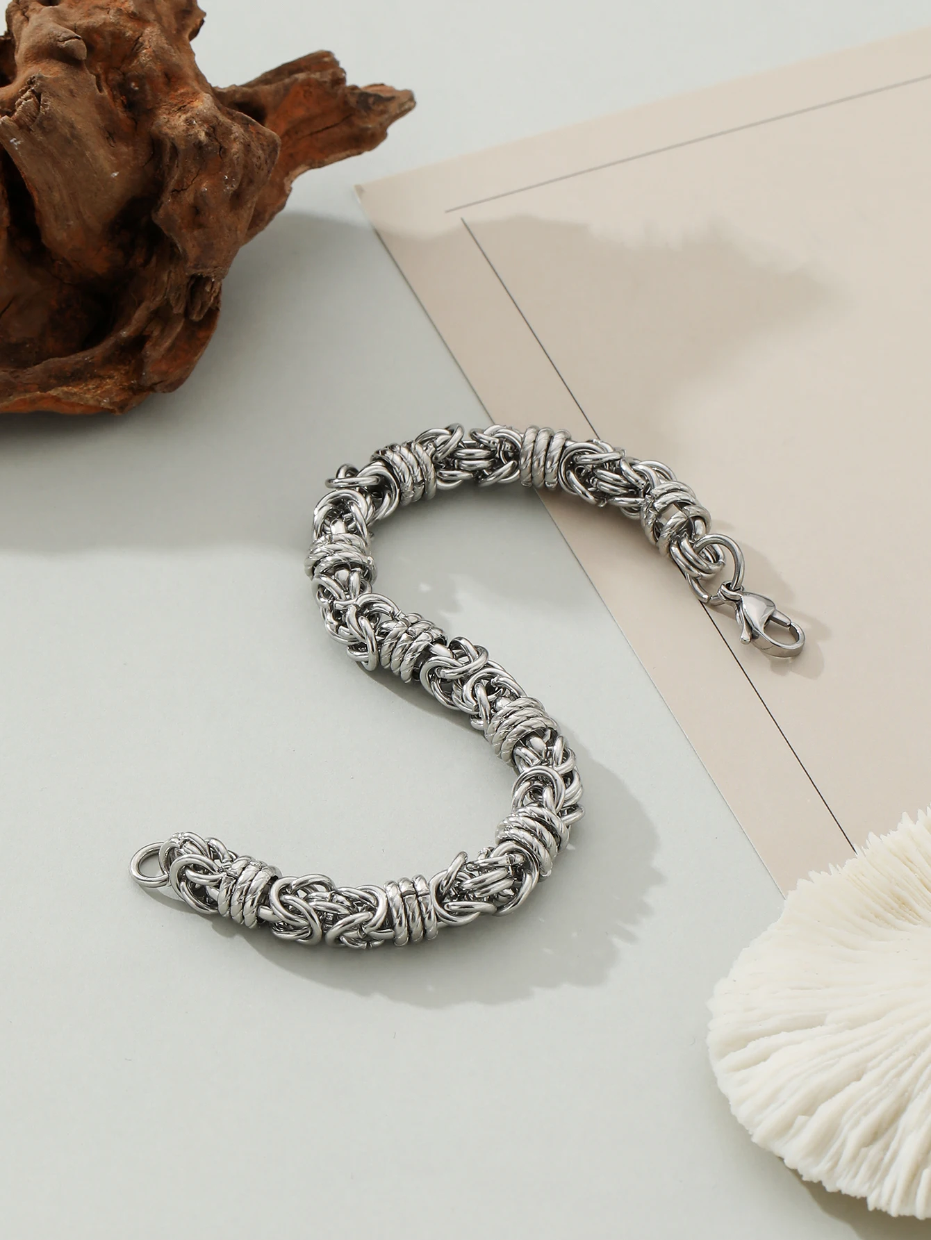 Anel Hip Hop em aço inoxidável para homens, exclusivo e exagerado, multi-camadas, bracelete da moda vintage, joalheria nova