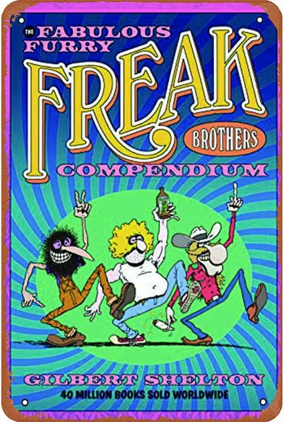 Fabulous Furry Freak Brothers Compendium Retro Tin Metal Sign - 8