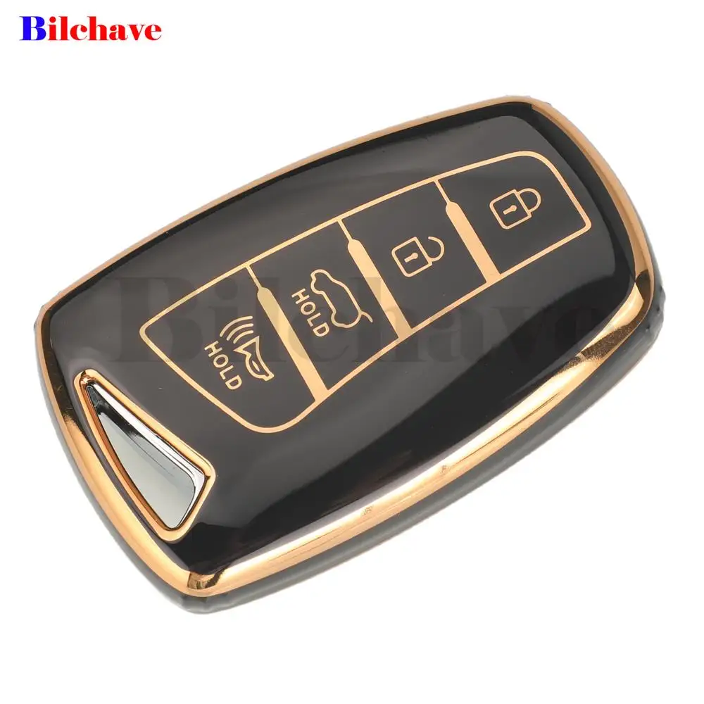 Jingyuqin TPU Key Shell Case Cover for Hyundai Grandeur HG Sedan Genesis G80 Santa Fe 3DM Grand SantaFe 2018 IX45 EQUUS Azera