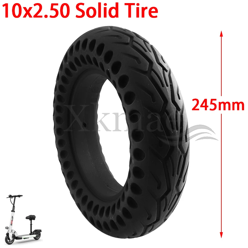 

10x2.50 Honeycomb Solid Tyre 10*2.5 Tubeless Tire,Thickened Double Honeycomb Wheel Tyre for Electric Scooter Skate Board