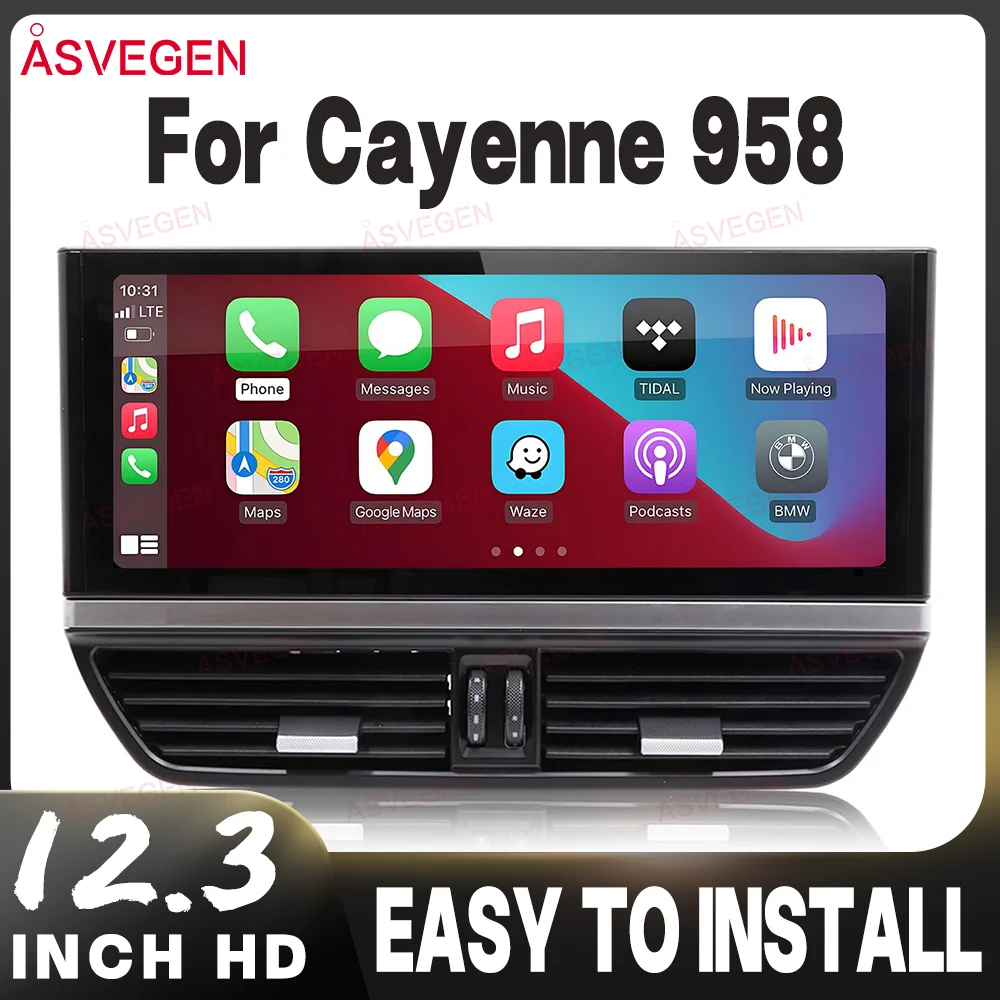 Android 16 Car Radio For Porsche Cayenne 958 2011-2017 12.3