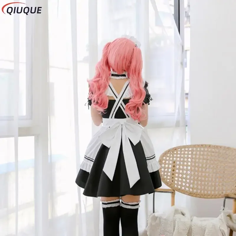 Lolita French Maid Cosplay Dress para Mulheres, Uniforme Bonito das Meninas, Garçom, Trajes de Palco, Amantes