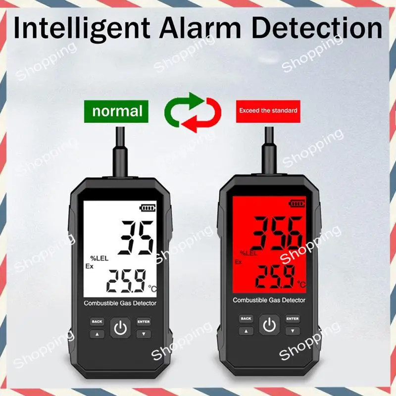 M20K Gas Leak Detector Gas Leak Sensor Sound Double Alarm LCD Alcohol Gas Leak Sensor