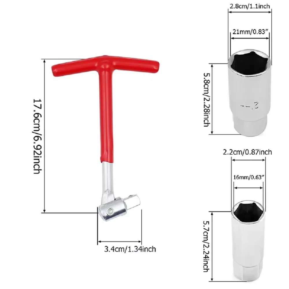 T-Bar Bougie Steeksleutel Sockets Bougie Removal Tool Bougie Dopsleutel Tool Auto Reparatie Tools