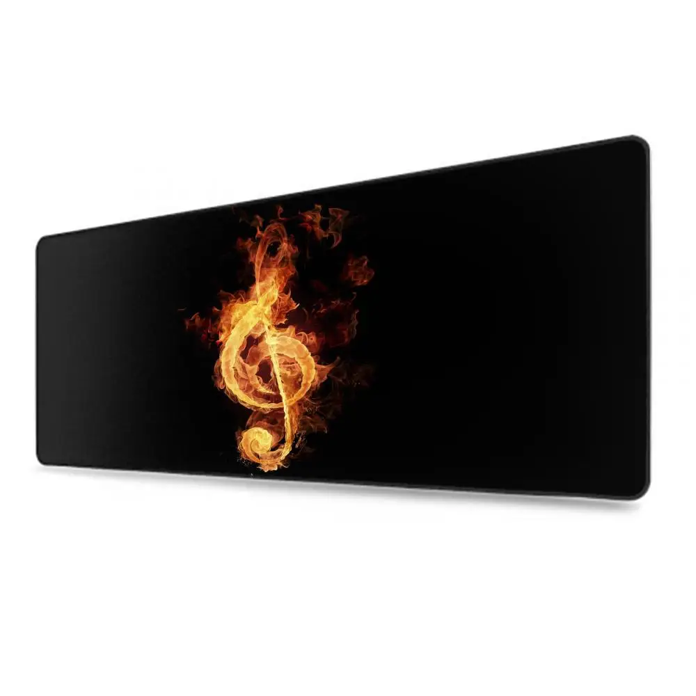 Black musical symbols Mousepad Mouse Mat Desk Mat With Pad gaming accessories Prime Gaming XXL Keyboard Pad Stitch Padding Mat