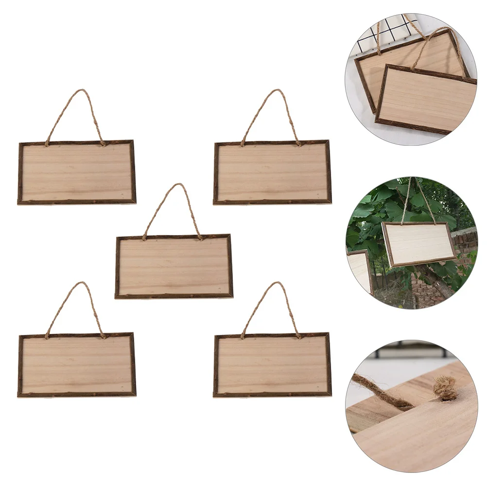 

5pcs Wooden Door Hanging Plaque Natural Wood Blank Sign For Diy Carving Painting Home Shop Decoration Smooth Clear Grain