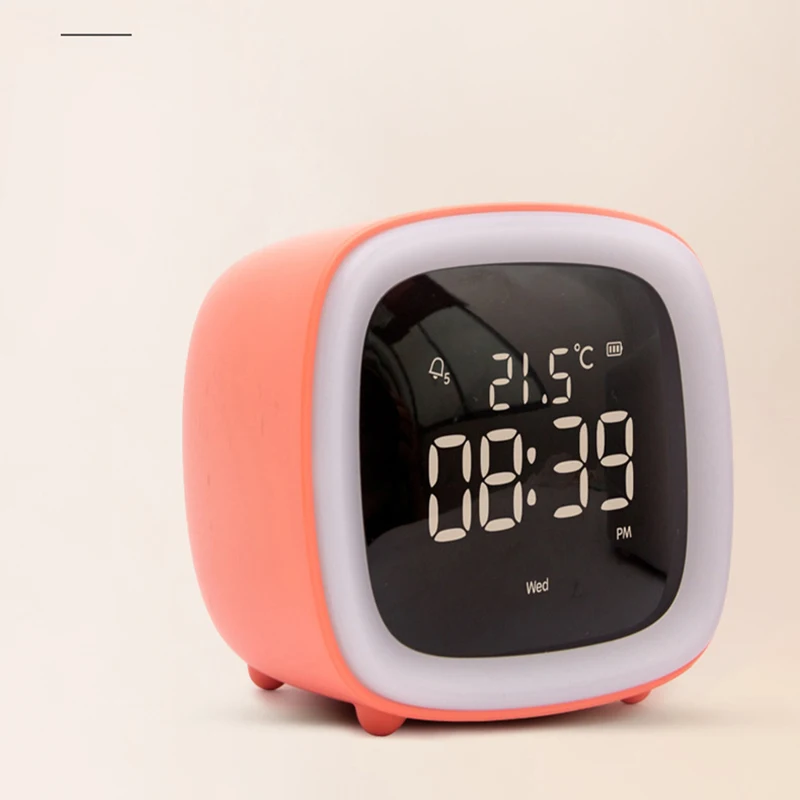 Digital Electronic Clock Rechargeable Clock Cartoon Children Desk Clock With Night Light With Temperature Displayчасы настольные