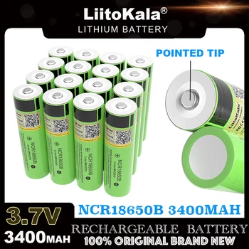 LiitoKala neuer NCR18650B 3,7 V 3400 mAh 18650 Lithium-Akku mit spitzen (ohne PCB) Batterien