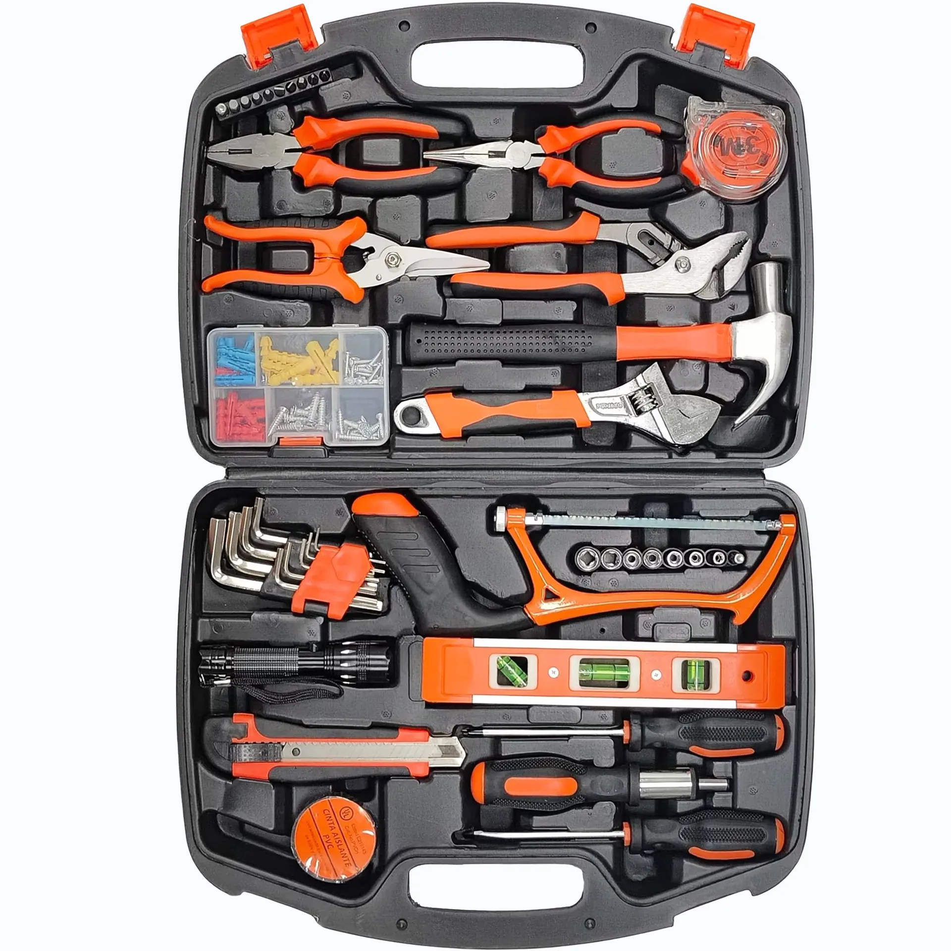 

106-компонентный промышленный набор ручных инструментов DIY класса, смешанные наборы для ремонта шин для домашних работников и профессионалов, поддерживаемые OEM и ODM