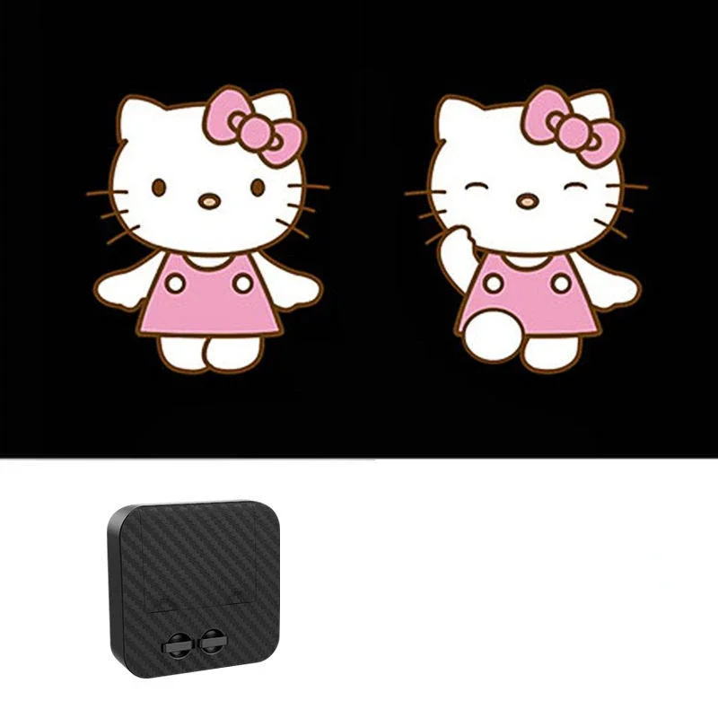 Sanrio Kawaii Hallo Kitty Cinna moroll meine Melodie dynamisch Willkommen licht Autotür Projektions licht Elektro fahrzeug Auto Boden licht