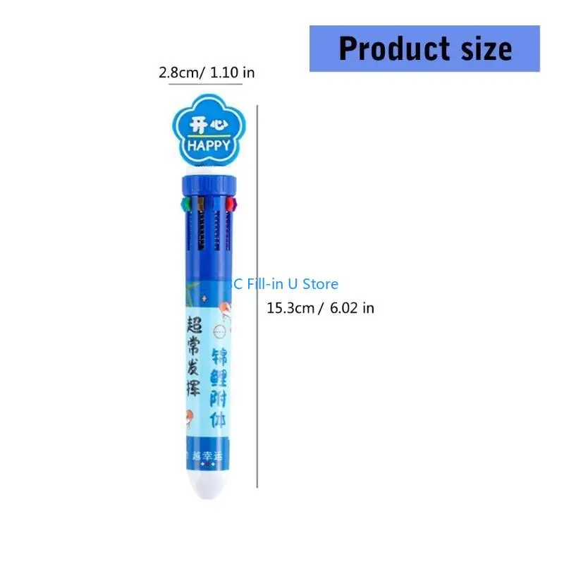 G8TA 10 Color-in-1 BallPoint Pen Pen 0,5 мм вернешка ручки гладко, чтобы написать для студенческого художника