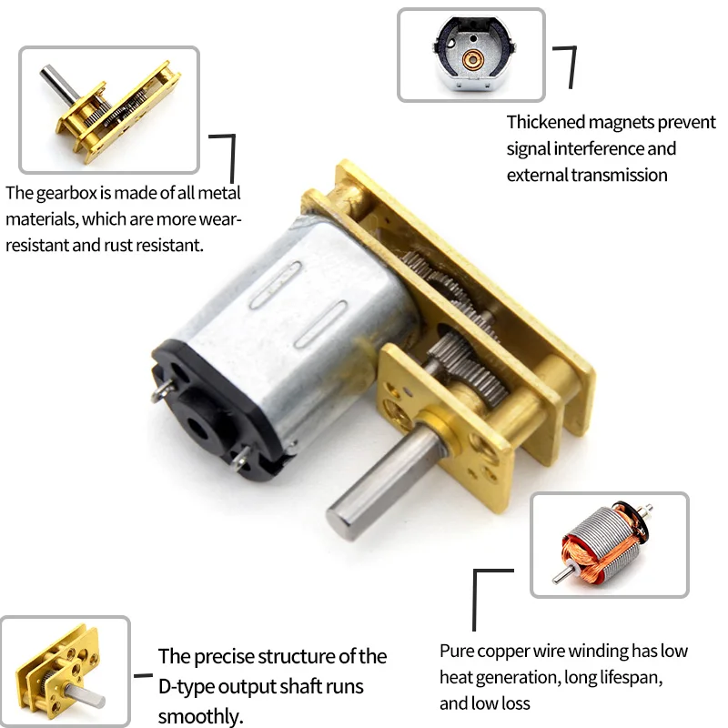 AOLONG Micro DC deceleration small motor JGA1024-N20 dc gear motor 6v dc motor gear box