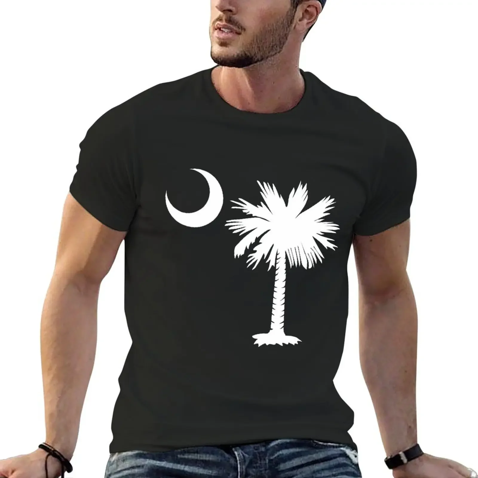 White Palmetto Moon T-Shirt shirts graphic quick-drying anime tshirts for men