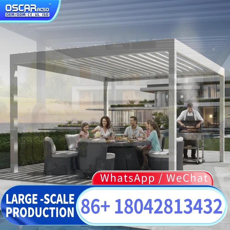 Durable White Aluminium Sun Size Gazebo for Garden Patio Backyard pergola