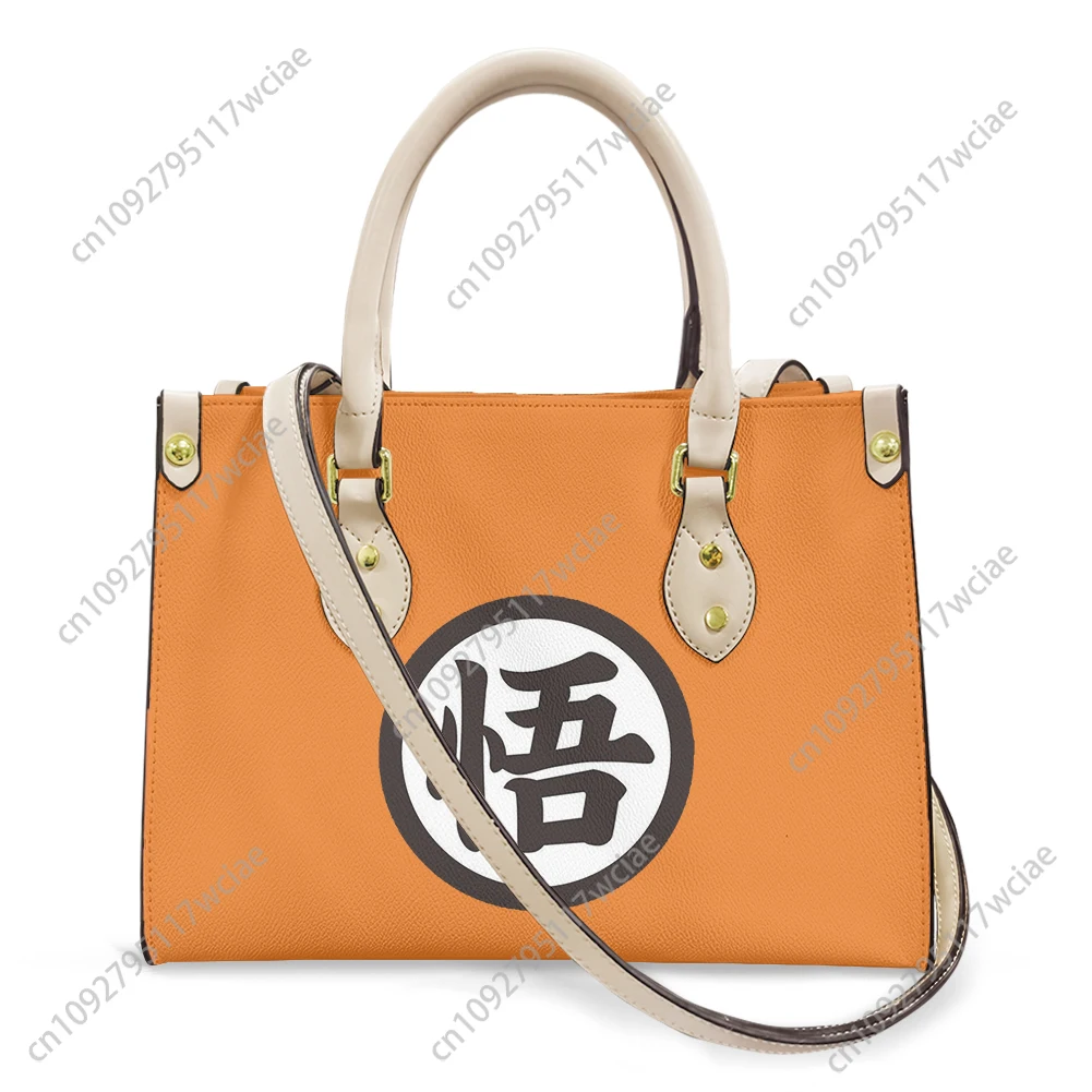 

Hot Dragon Master Goku Tote Bag Purse Anime Womens Mens Personalized Text Image PU Leather Handbag Business Shopping Gift Bags