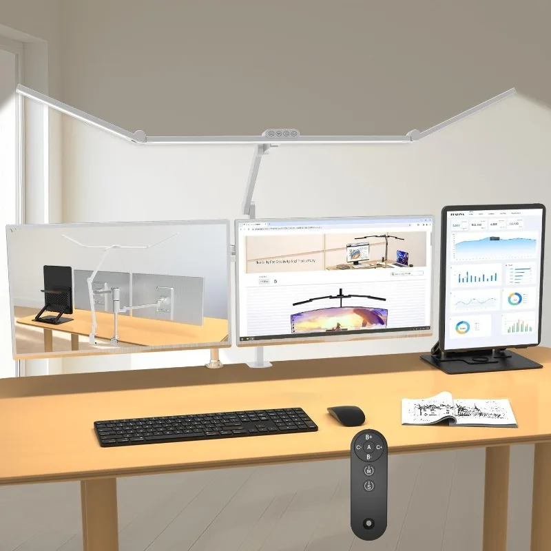 

36W Ultra Bright Architect Desk Lamp with Clamp, Tall Overhead Rotatable Led Desk Light for Home Office, 47Inch Long Adjustable