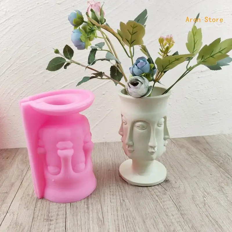 Silicone Crafts Mold Reusable Casting Epoxy Mold 3D Vase Making Polyhedral Mold Silicone DIY 3D Handicrafts Resin Mold