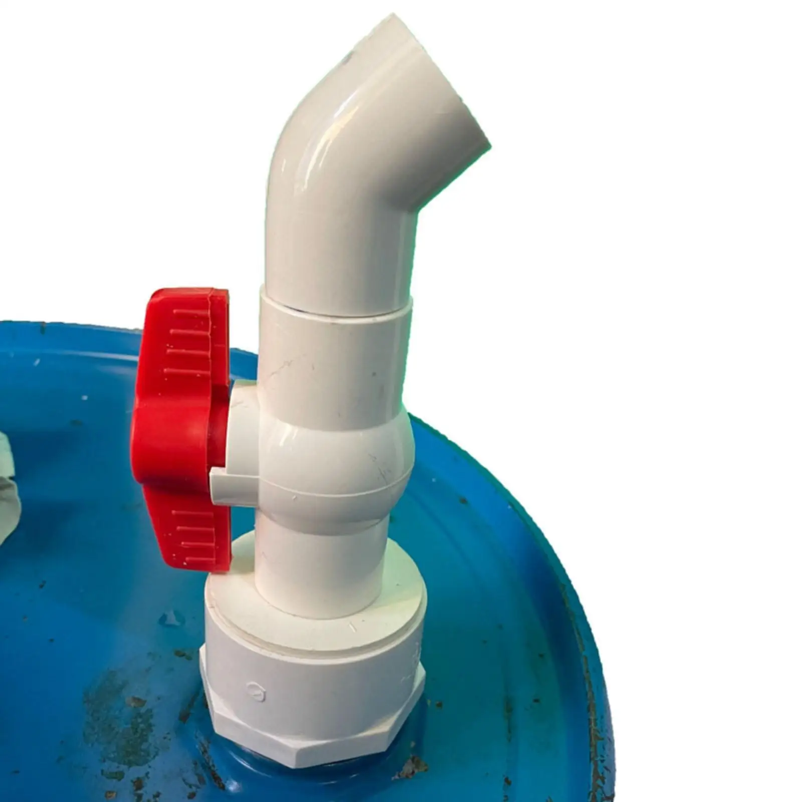 Drum Drain Valve with Elbow 90-Degree Barrel Discharge Tap with Lever Fitting