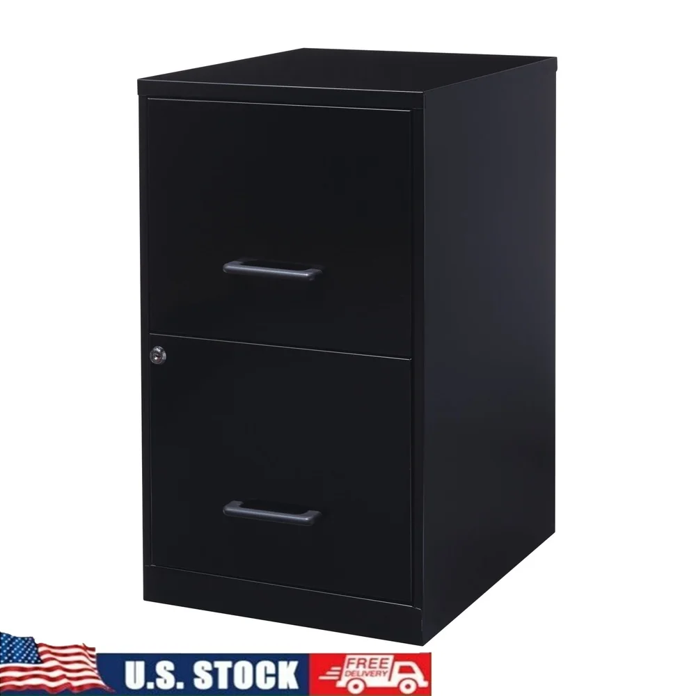 

Vertical File Cabinet 18in Deep 2 Drawer Metal Storage Organizer Lockable Durable Office Essentials Suitable Home Business