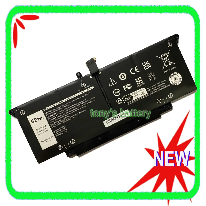 New JHT2H Battery For Dell Latitude 7310 7410 HRGYV X825P 7CXN6 T3JWC XMT81 4V5X2 35J09
