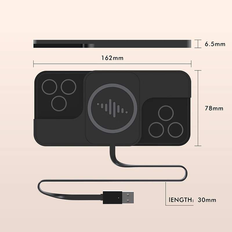 Caricabatterie Wireless per auto veloce da 20W per iPhone 14 13 12 X Samsung Huawei AirPods telefono antiscivolo supporto di ricarica Wireless per auto rapido