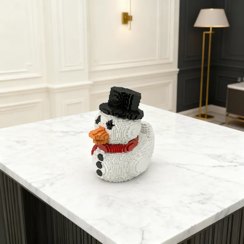 

4484pcs MOC Snowman Rubber Seasonal Christmas Model Building Blocks Creative Display Gift Collectible Decor Kids Premium Adult