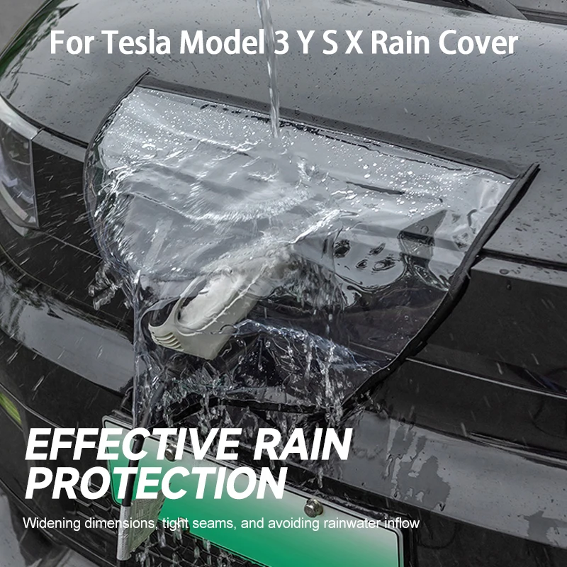 

For Tesla Model 3 Y S X Car Charging Rain Cover Outdoor Electric Car Accessorie Charging Gun Auto Cover Snow and Rain Protection