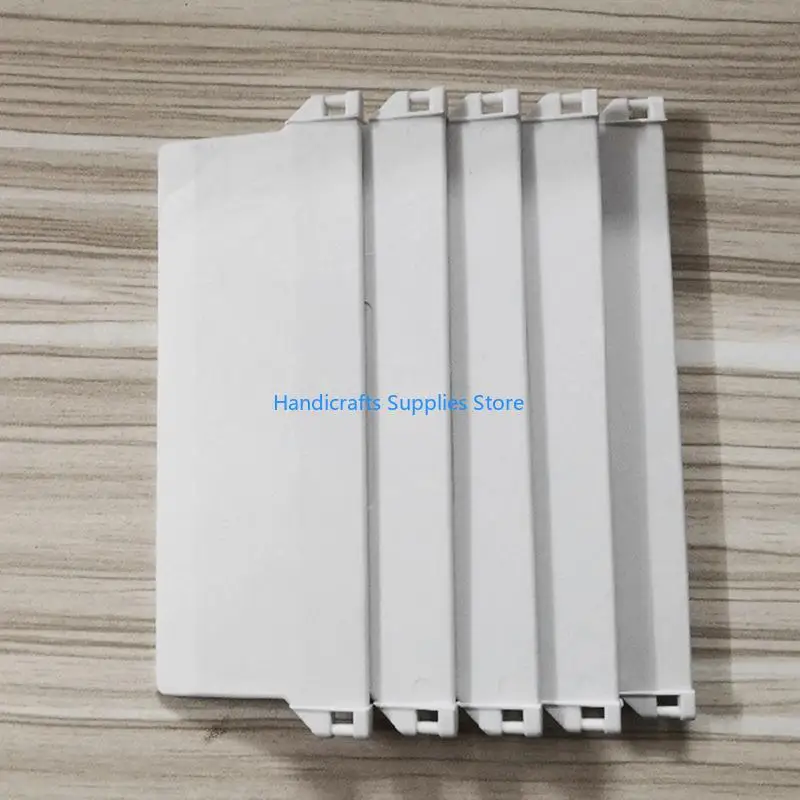 R1WA Plastic Base Plate Set of 10 White Vertical Blind Bottom Weight Slats Accessory for Home Bedroom Office Portable