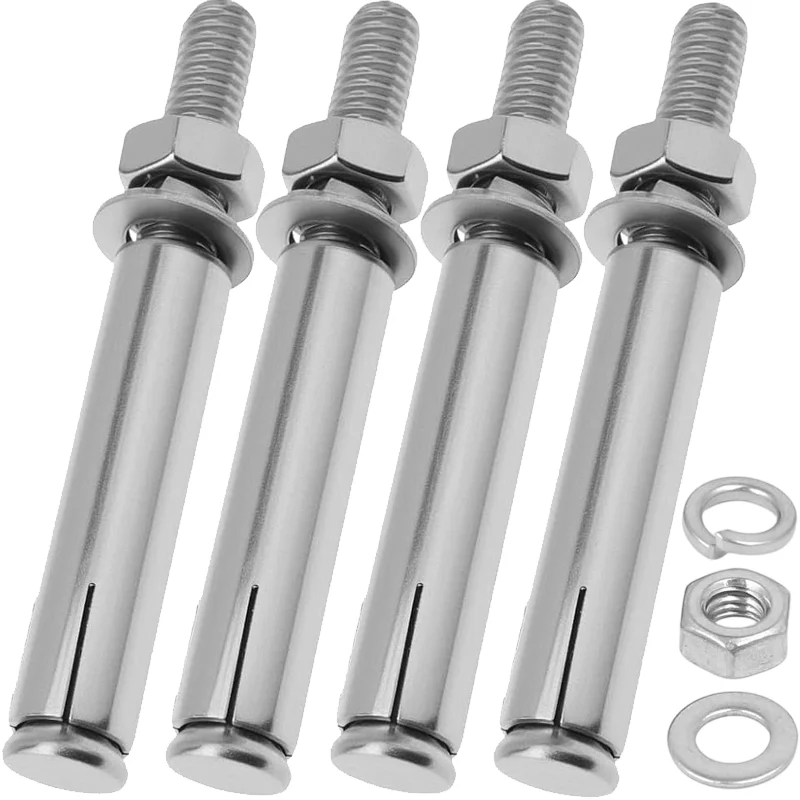 M6 M8 M10 M12 External Hexagon Expansion Bolts Stainless Steel Hex Nut Expansion Screw Bolts Wall Concrete Anchors Fasteners