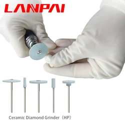 Lanpai Lucidatrici dentali Smerigliatrice diamantata in ceramica per teste di lucidatura in zirconio Strumenti per dentisti HP Laboratorio odontotecnico Grana media