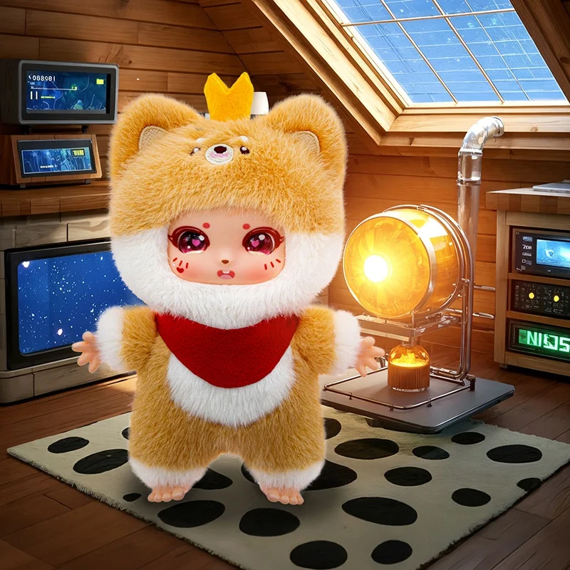 Jouets en peluche chat série animaux 15cm, vache, chaton et cerf aux couleurs vives, poupée en vinyle, jouets pour enfants, cadeaux d'anniversaire pour filles, décor de sac à dos