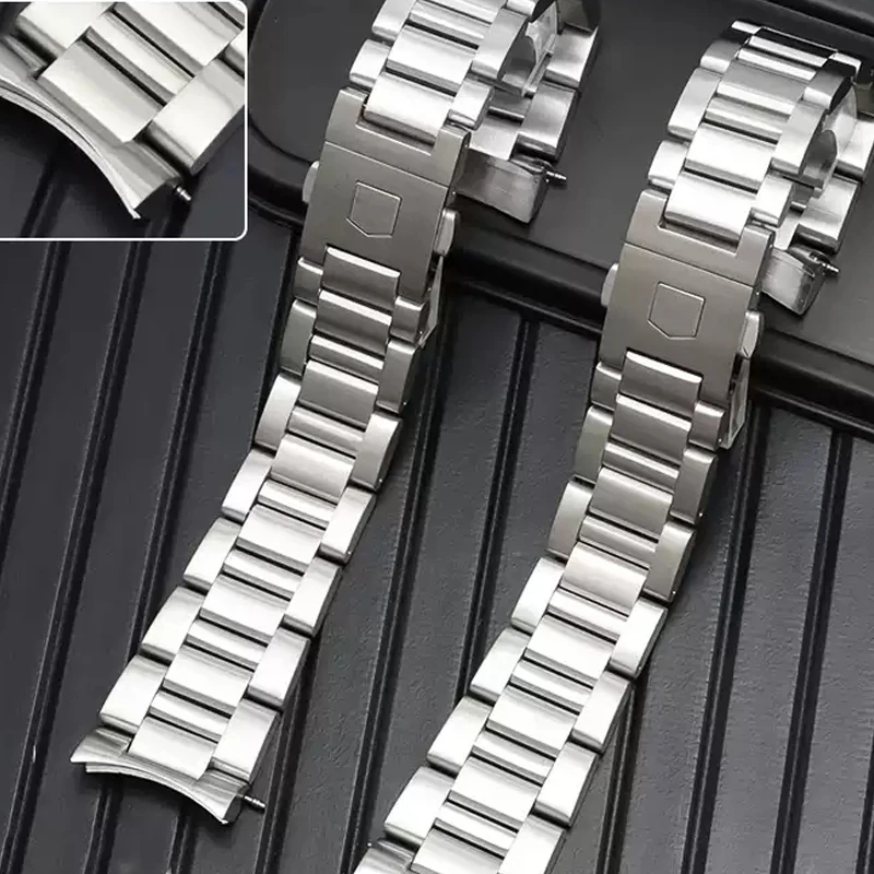 

22mm Solid Stainless Steel Watch Strap For Tag for Heuer Carrera CBN2A1D Competitive Potential WAY201S Series Watchband