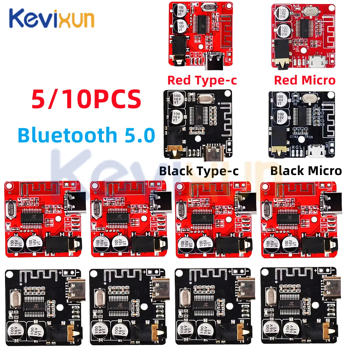 Bluetooth Audio Receiver Board 3.7-5V Bluetooth 5.0 MP3 Amplifier Lossless Decoder Board Wireless Stereo Music Module XY-BT-Mini