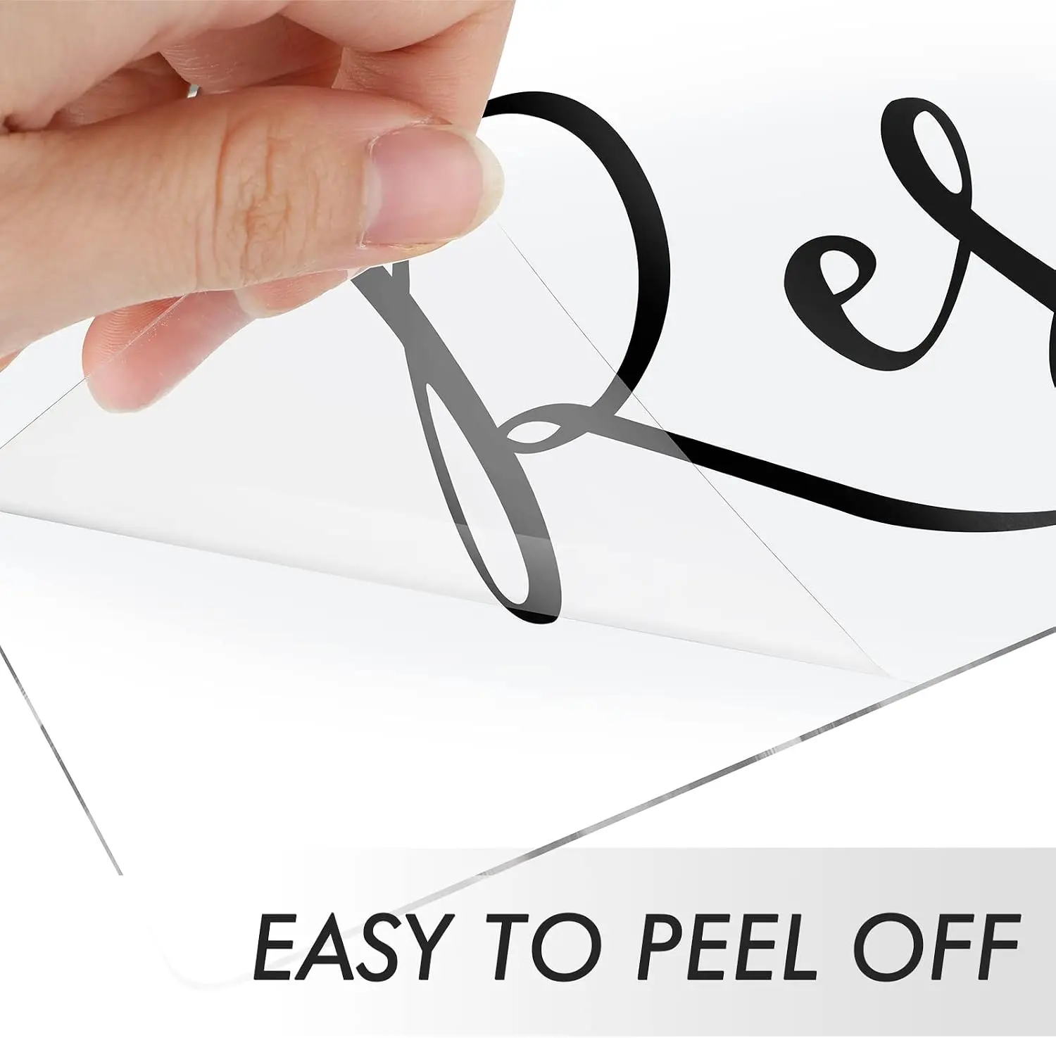 6Pcs Acrylic Reserved Signs Board Black Ribbon Wedding Chair Tags Church Pews Restaurant Seating Reusable Event Ceremony Party