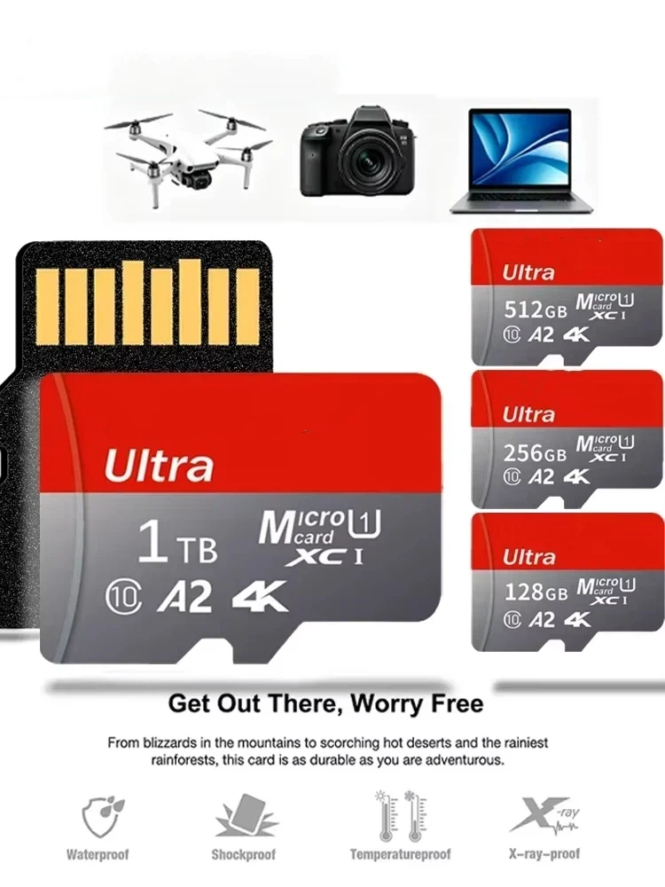 Speicherkarte Micro-SD-Karte 1TB 128GB 64GB Speicherkarte A2 A1 V30 U3 Flash-Karten Microsd Kompatibel mit DJI Pocket 3 Produkt
