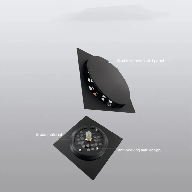 Stainless Steel Floor Drains Press-Type Floor Drain Pedal Type Floor Drain Floor Mounted Drain Round Anti-odor Bath Drains